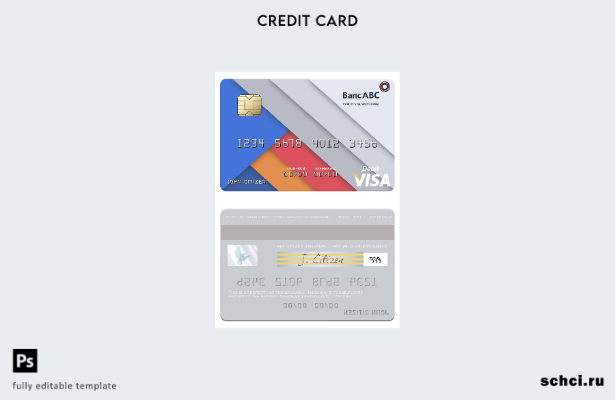 цифровая загрузка шаблона дебетовой карты Visa BancABC Танзании